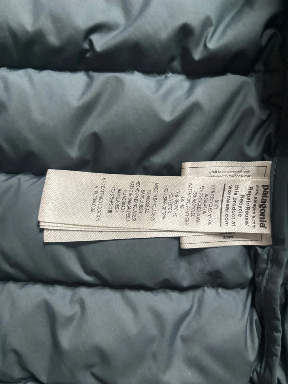 Boys Patagonia Navy Quilted Down Jacket